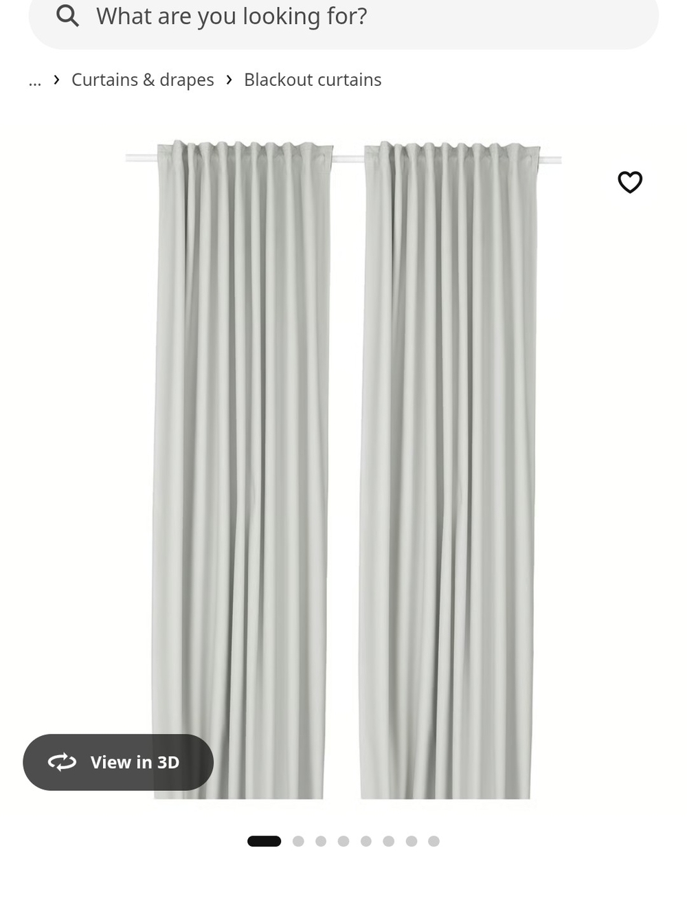IKEA Light Gray Blackout Curtain Panels